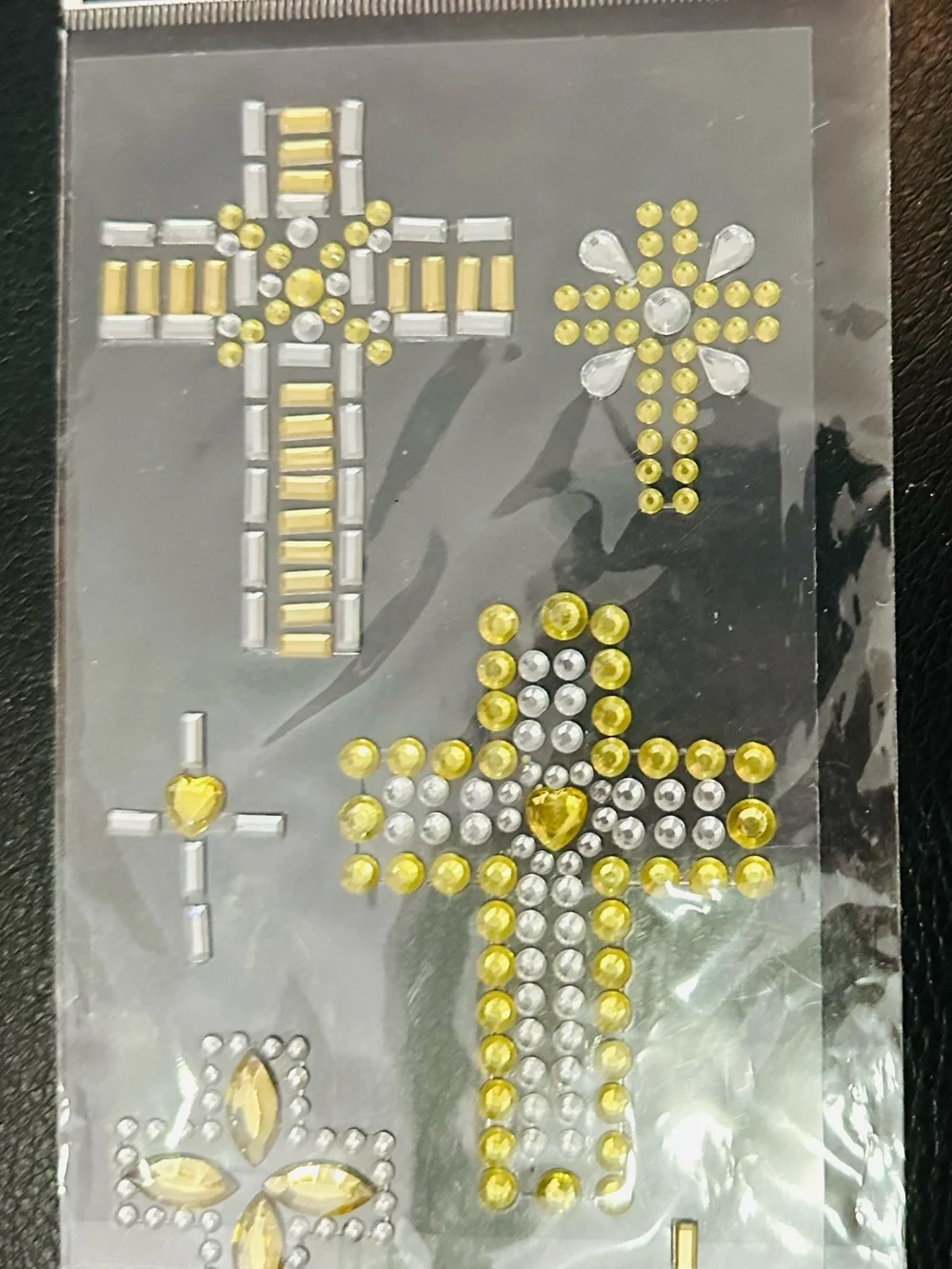 Crosses and Music Notes Gemstones Stickers- and Faith